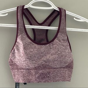 Pink sports bra